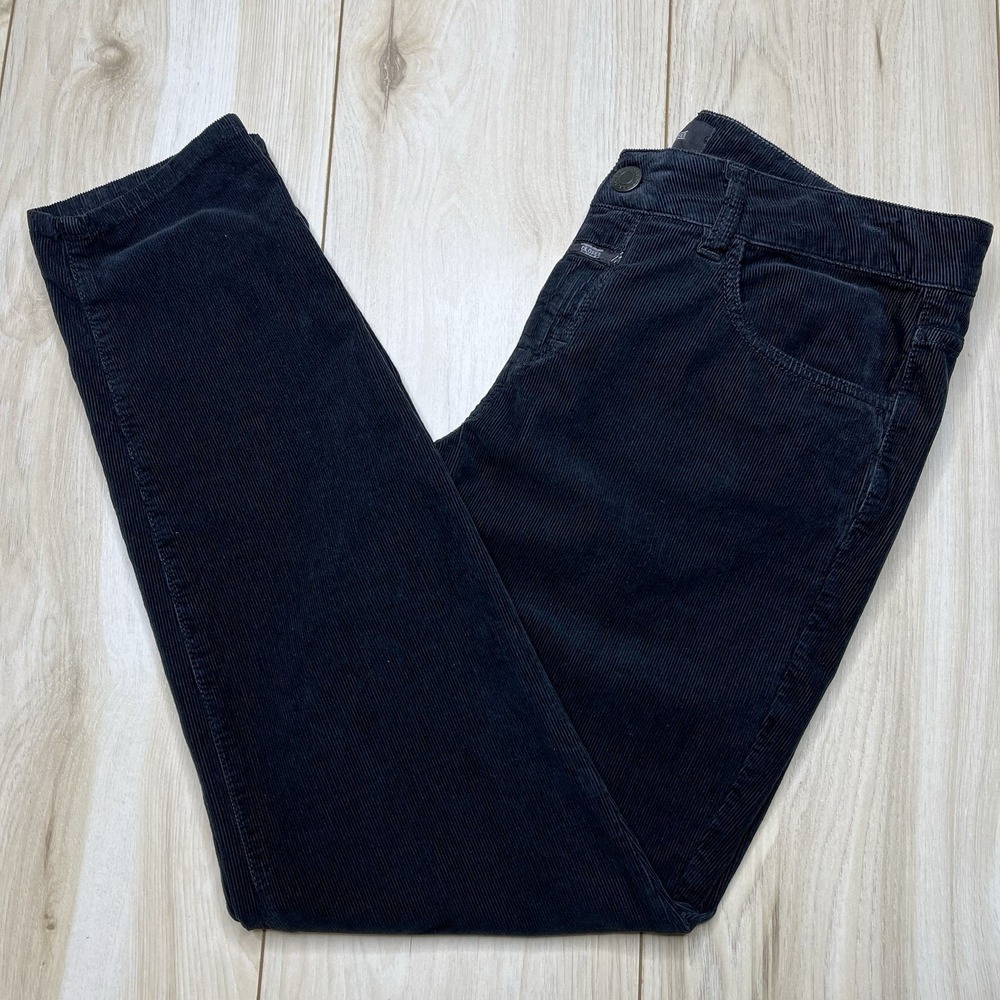 Closed Baker Corduroy Casual Pants Cotton Men Black Size 32x28 Made In Italy